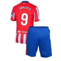 Koszulka piłkarska Atletico Madrid Alexander Sorloth #9 Strój Domowy dla dzieci 2024-25 tanio Krótki Rękaw (+ Krótkie spodenki)